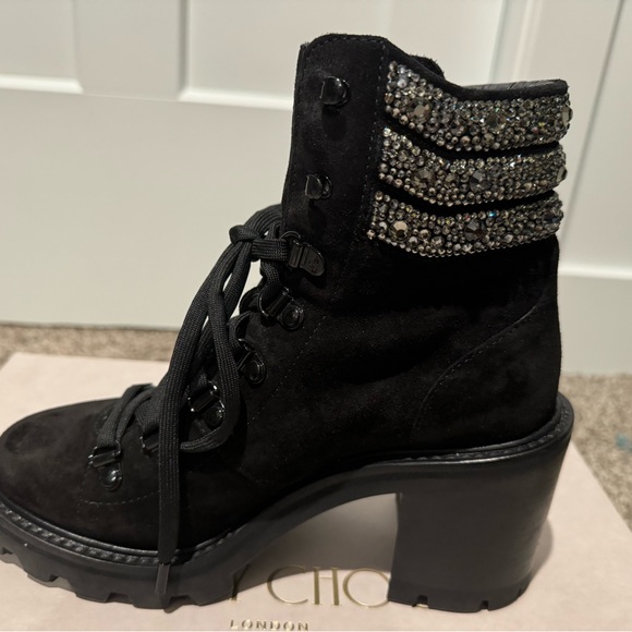 Jimmy Choo Crosta Suede with Crystal Puff - Picture 5 of 8